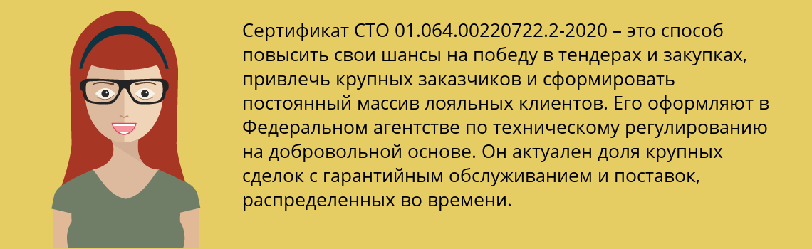 Получить сертификат СТО 01.064.00220722.2-2020 в Южноуральск